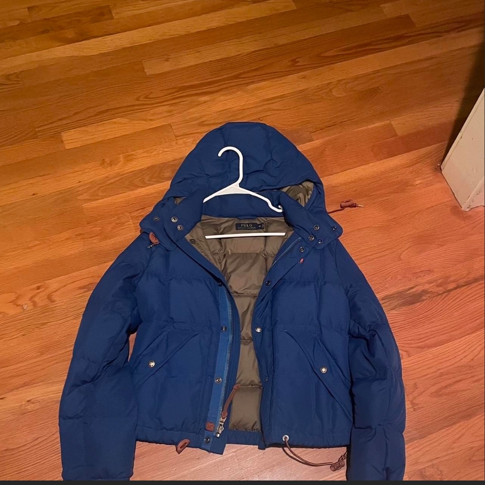 Ralph Lauren Navy Hooded Puffer Jacket